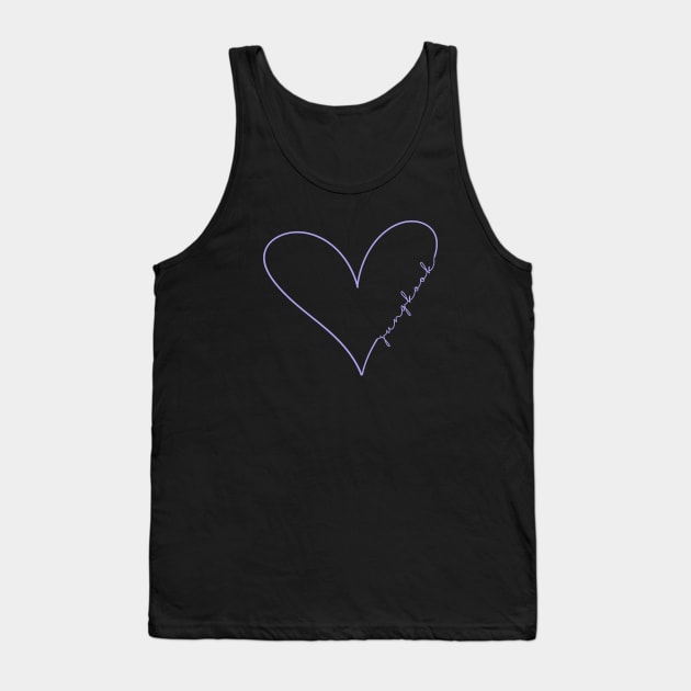 Jungkook of BTS - Purple Heart Tank Top by e s p y